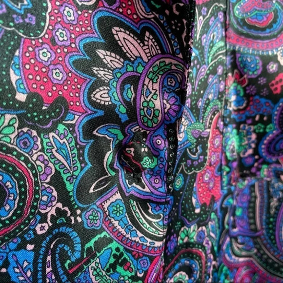 Intimate Moments Multicolor Paisley Button Up Top - Picture 7 of 8